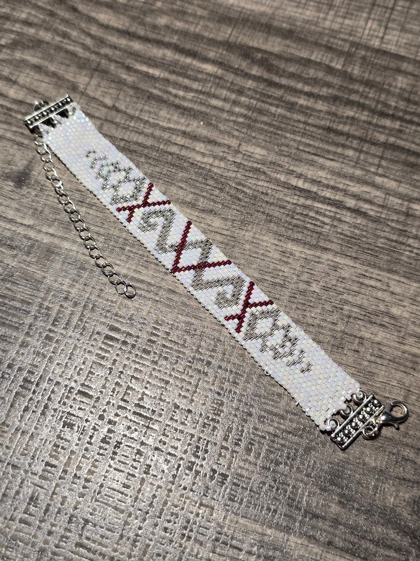 Miyuki Delica Bracelet with a Silver and AB