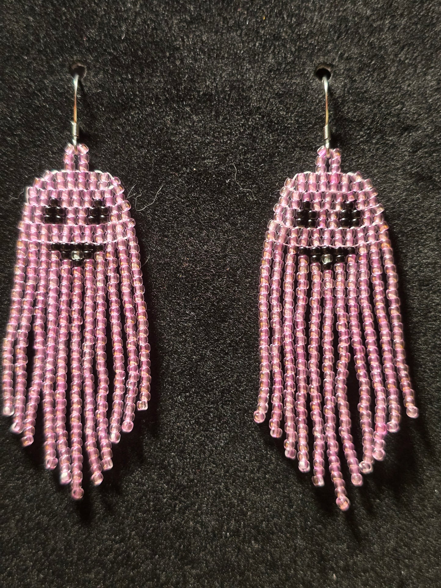 Pink Ghost Earrings that Glow in the Dark
