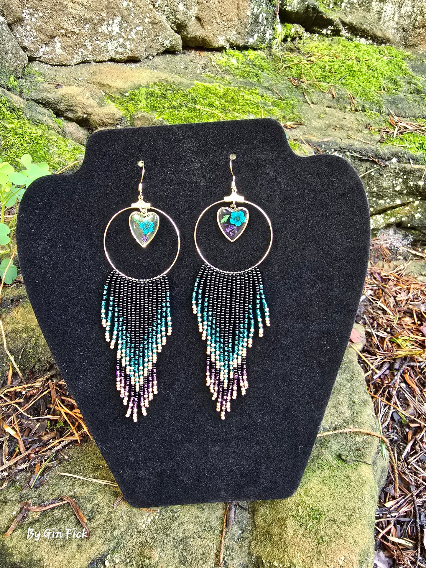 Heart Charm with Fringe