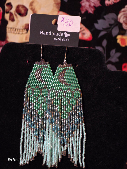 Ariel's Midnight Cascade Fringe Earrings